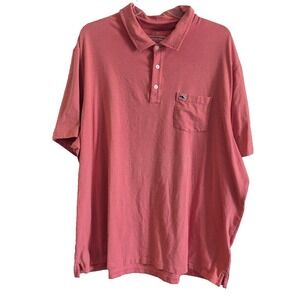 Vineyard Vines Edgartown Short‎ Sleeve Polo Shirt Men's 2XL Pink Golf Preppy